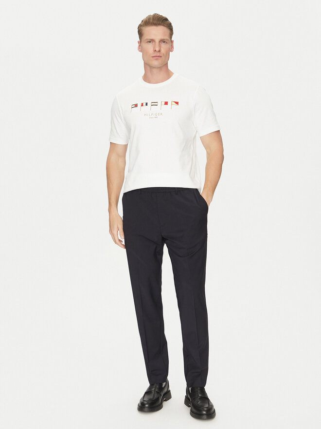 Tommy Hilfiger Tommy Hilfiger T-Shirt Multi Flags MW0MW38616 Weiß Regular Fit