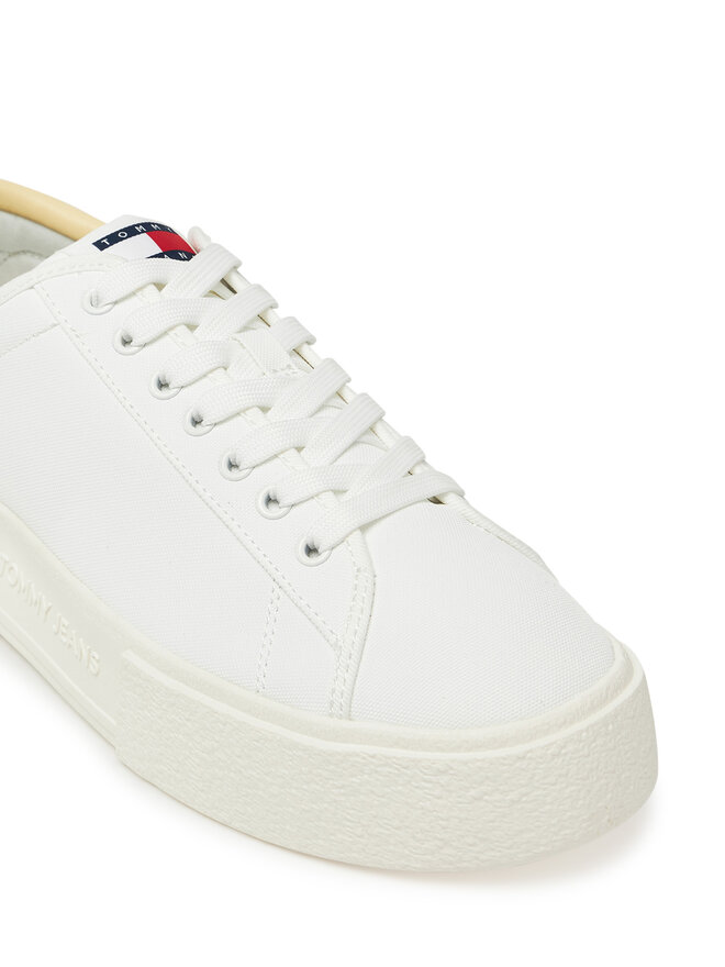 Tommy Jeans Sneakersy Tommy Jeans Tjw Flatform Canvas Sneaker EN0EN02792 Écru