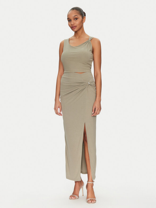 Guess Guess Marškinėliai W5GP22 KAQL2 Žalia Regular Fit