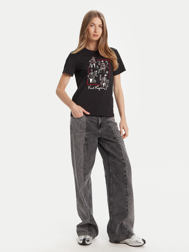 KARL LAGERFELD KARL LAGERFELD Camiseta A3W17099 Negro Regular Fit