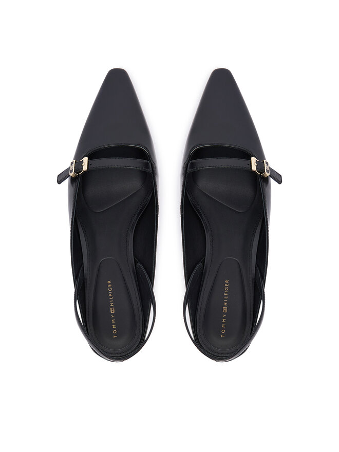 Tommy Hilfiger Pumps Tommy Hilfiger Th Buckle Kitten Slingback Pump FW0FW09384 Schwarz