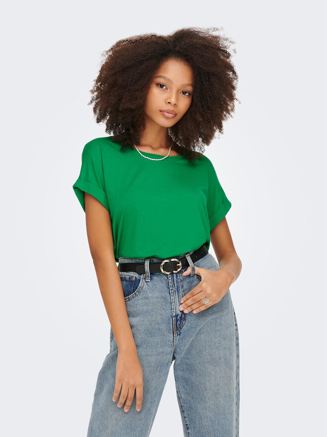 ONLY ONLY Póló 15106662 Zöld Regular Fit