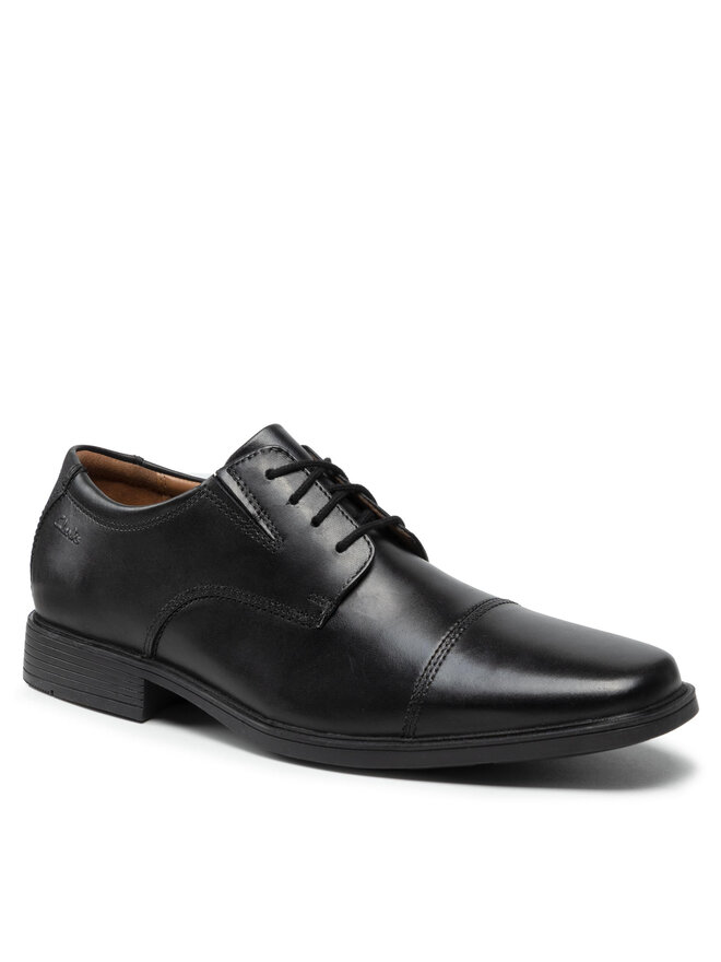Clarks Félcipő Clarks Tilden Cap 261103097 Fekete