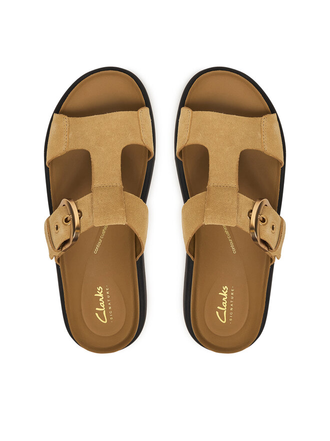 Clarks Pantoletten Clarks Aristella West 26185811 Braun