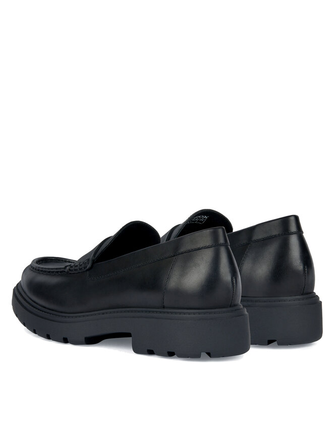 Geox Sandalo Donna In Pelle Nera – Tacco 8 Cm, Plateau 1,5 Cm, Cinturino Alla Caviglia, Sottopiede Morbido - 3