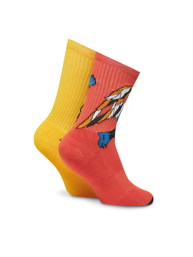 Volcom Zestaw 4 par wysokich skarpet unisex Volcom Fa Bob Mollena D6312506 Kolorowy