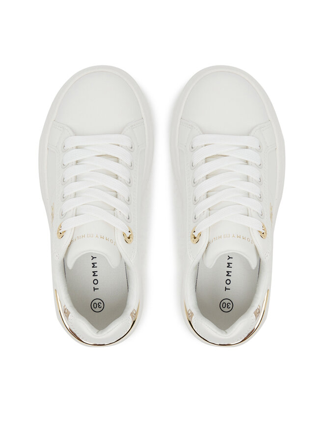 Tommy Hilfiger Снікерcи Tommy Hilfiger Low Cut Lace-Up T3A9-33985-1355 S Білий