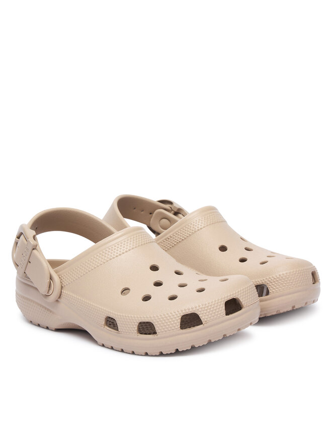 Crocs Pantoletten Crocs Classic Enamel Buckle Clog 213347 Beige