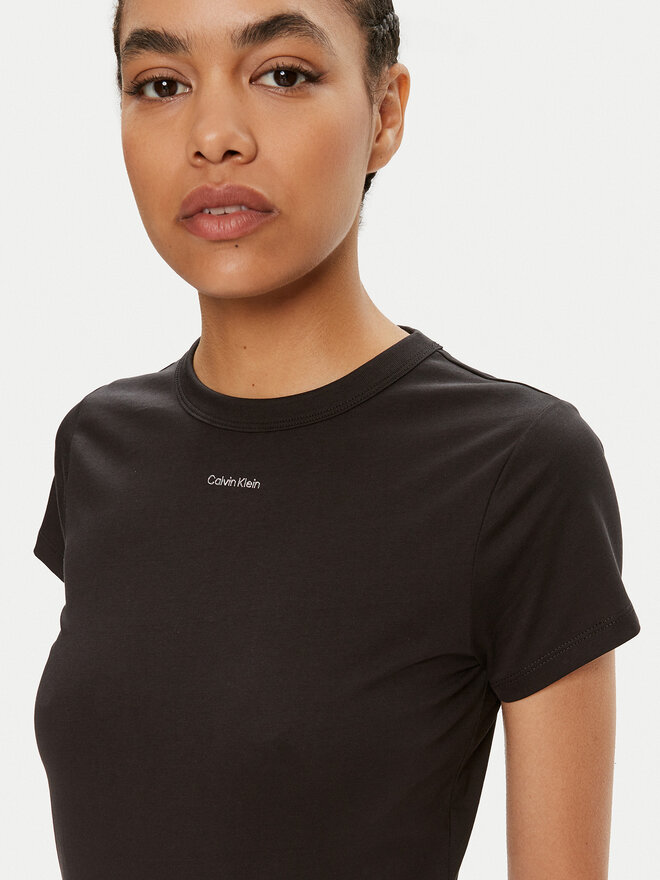 Calvin Klein Calvin Klein T-Shirt Nano Logo K20K207212 Μαύρο Slim Fit