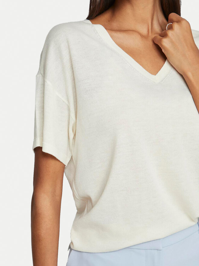 Vila Vila Camiseta Abella 14089540 Blanco Relaxed Fit