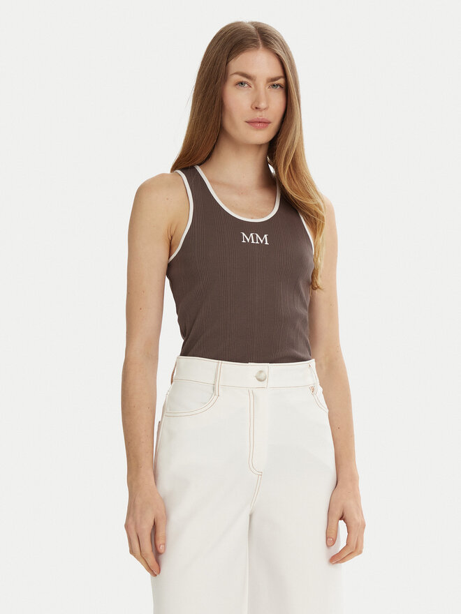 Max Mara Leisure Max Mara Leisure Топ Sax 2516941027 Коричневий Slim Fit