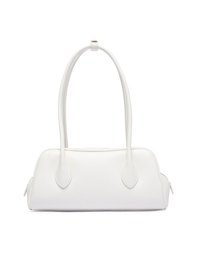 Calvin Klein Handtasche Calvin Klein Quilted Nylon Medium Shoulder Ba LV04F3743G Weiß
