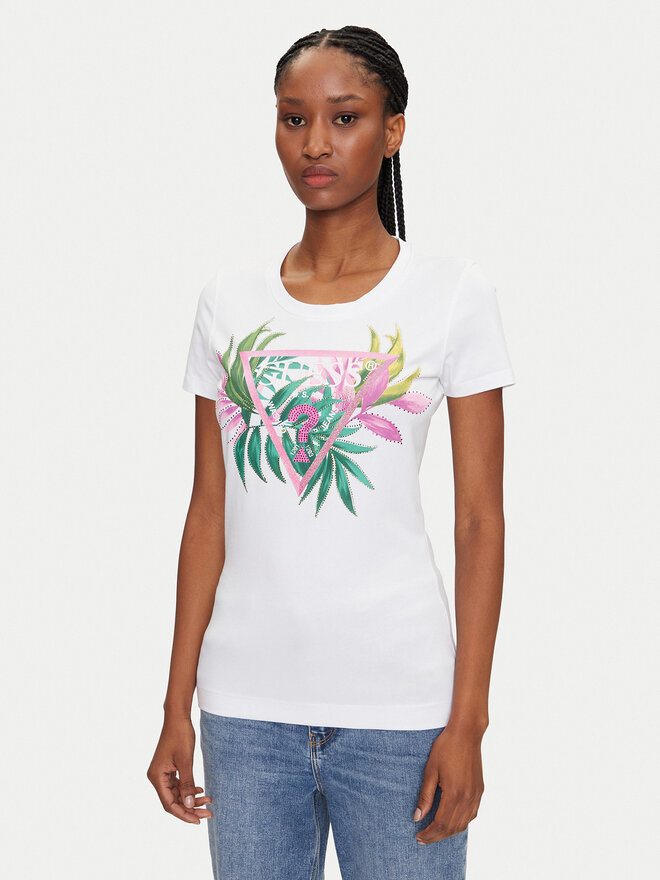 Guess Guess Camiseta W5GI07 J1314 Blanco Regular Fit