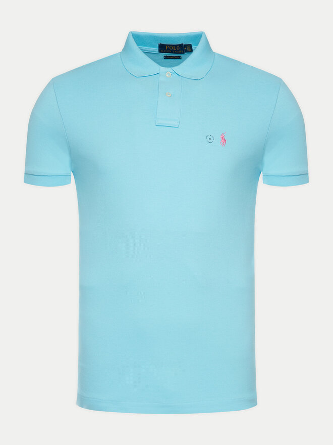 Polo Ralph Lauren Polo Ralph Lauren Поло Core Replen 710782592 Голубий Custom Slim Fit