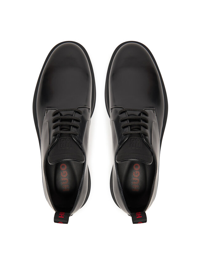 HUGO Heren Ryan_Derb_pllt Derby, zwart, 46 EU, Zwart, 46 EU