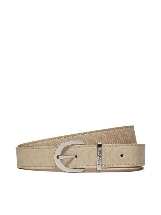 Calvin Klein Damengürtel Calvin Klein Round Buckle Belt 2.5 Epi Mono K60K611925 Grau