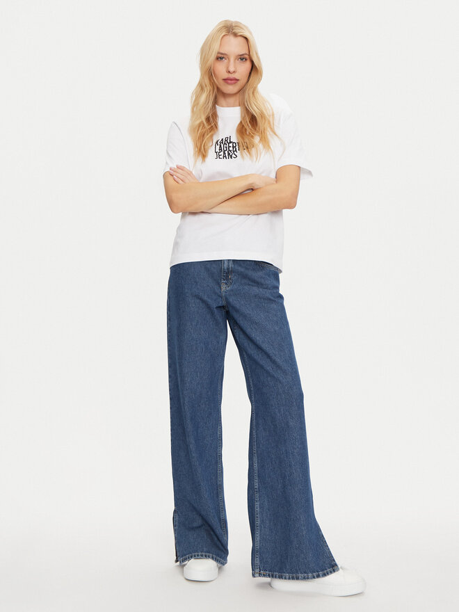 Karl Lagerfeld Jeans Karl Lagerfeld Jeans Camiseta 246J1712 Blanco Regular Fit