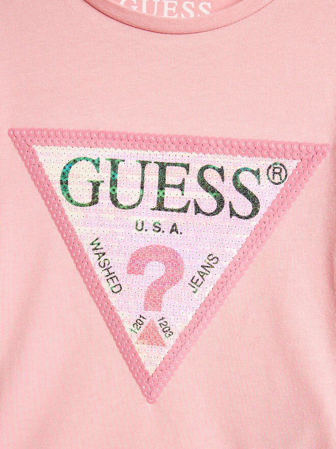 Guess Guess Marškinėliai K4RI31 K6YW1 Rožinė Regular Fit