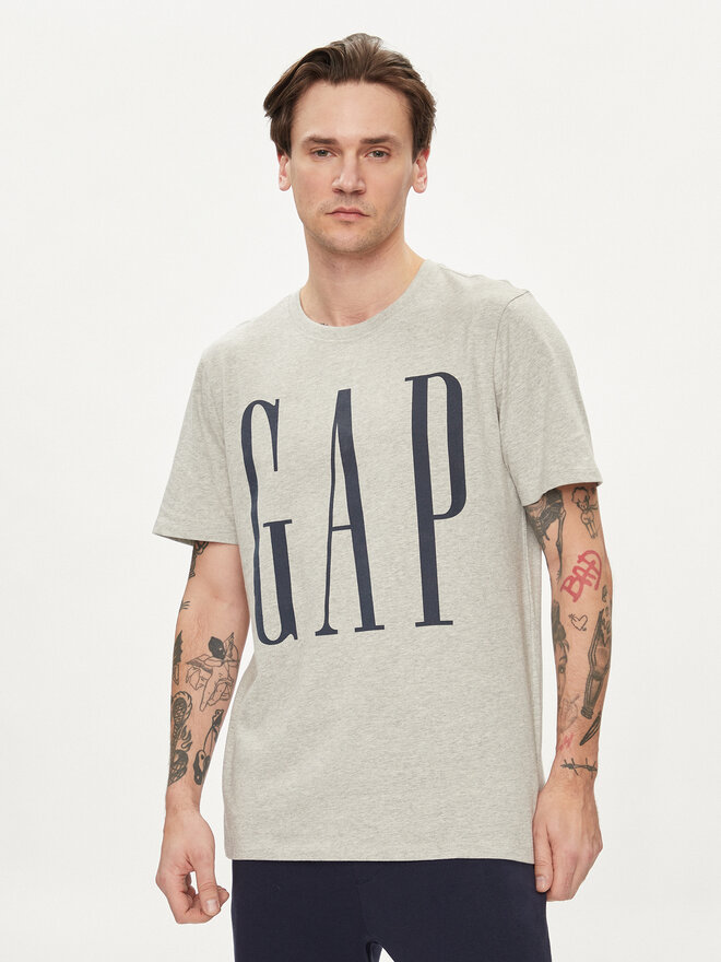 Gap Gap Marškinėliai 866774-02 Pilka Regular Fit