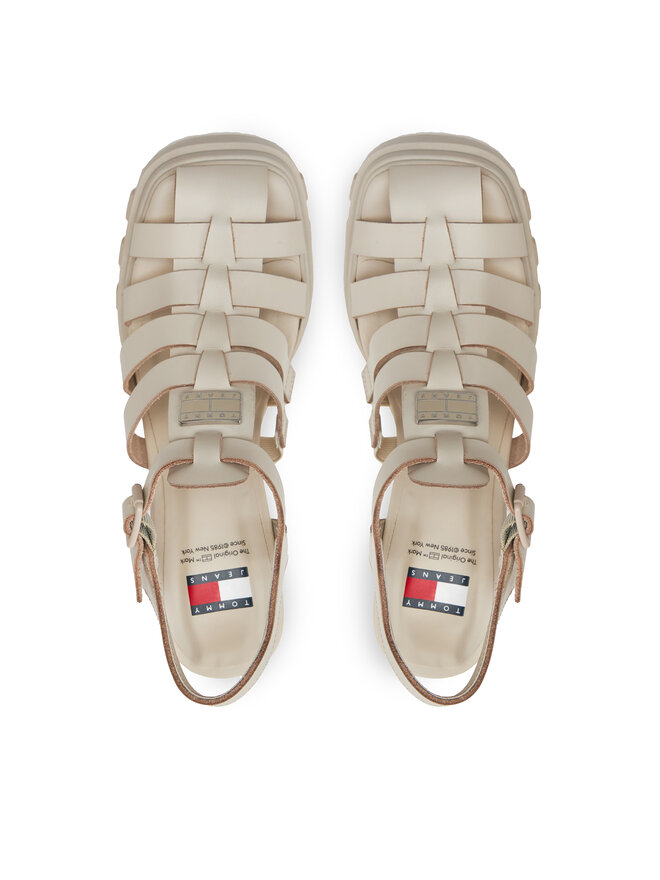Tommy Jeans Sandalen Tommy Jeans Tjw Heel Fisherman Sandal EN0EN02458 Beige