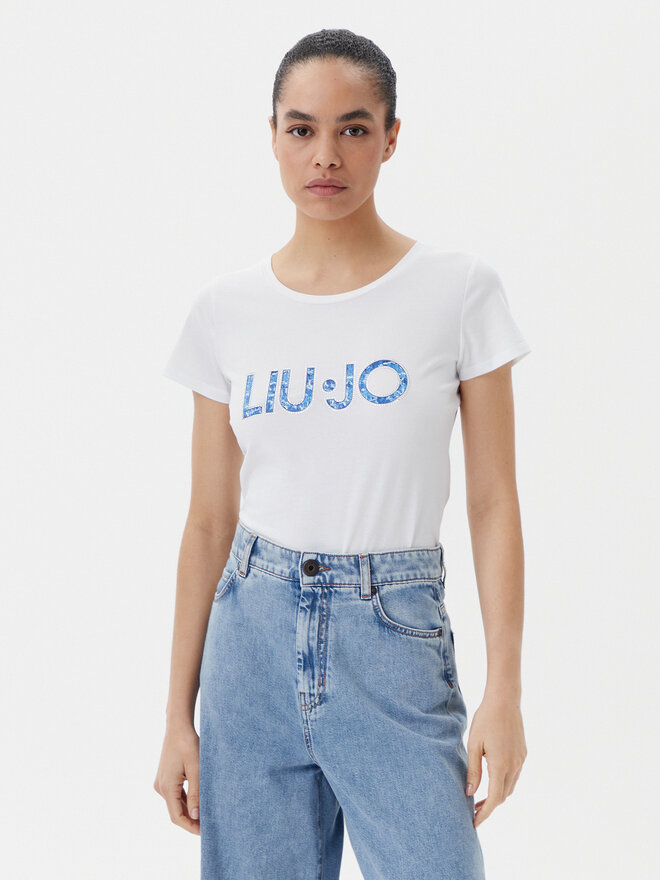 Liu Jo Beachwear Liu Jo Beachwear T-Shirt VA5154 JS003 Weiß Regular Fit