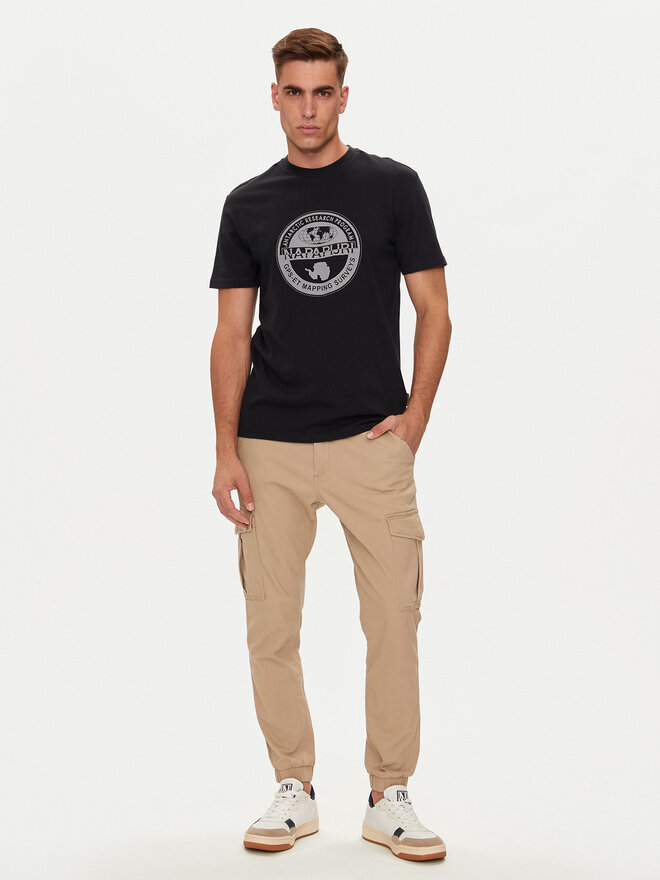 Napapijri Napapijri T-shirt S-Bollo NP0A4I3C Crna Regular Fit