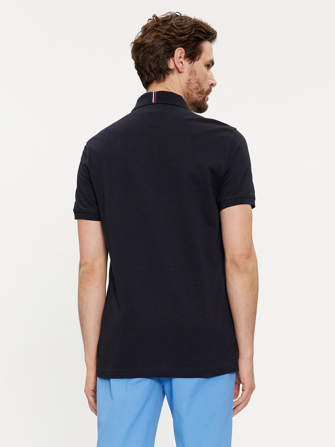 Tommy Hilfiger Tommy Hilfiger Pólóing Stripe Chest MW0MW34769 Sötétkék Regular Fit