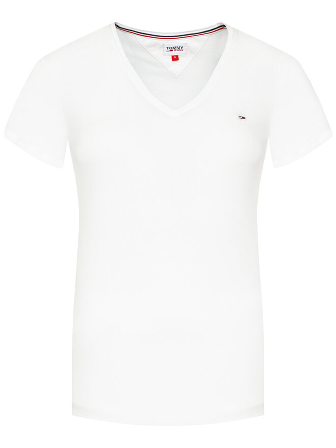 Tommy Jeans Tommy Jeans Marškinėliai Tjw Skinny Stretch DW0DW09197 Balta Slim Fit