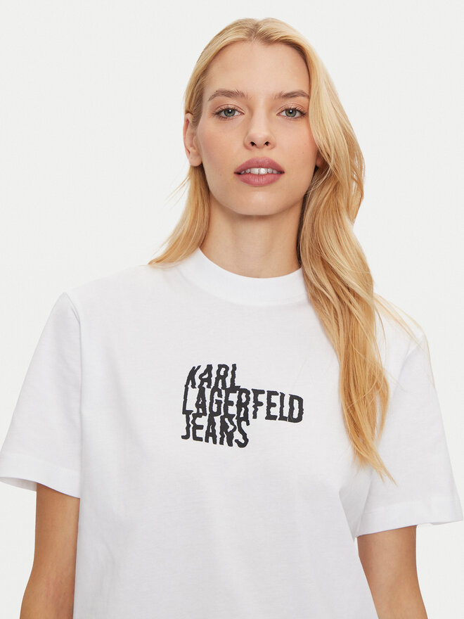 Karl Lagerfeld Jeans Karl Lagerfeld Jeans T-Shirt 246J1712 Λευκό Regular Fit