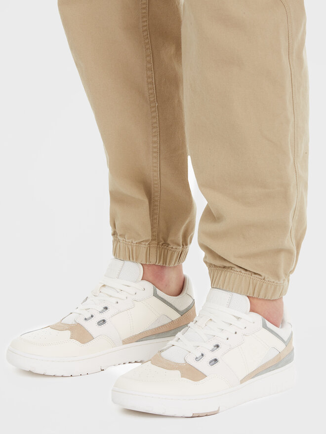 Tommy Hilfiger Sneakersy Tommy Hilfiger Th Basket Better Ii Lth Mix FM0FM04794 Beżowy
