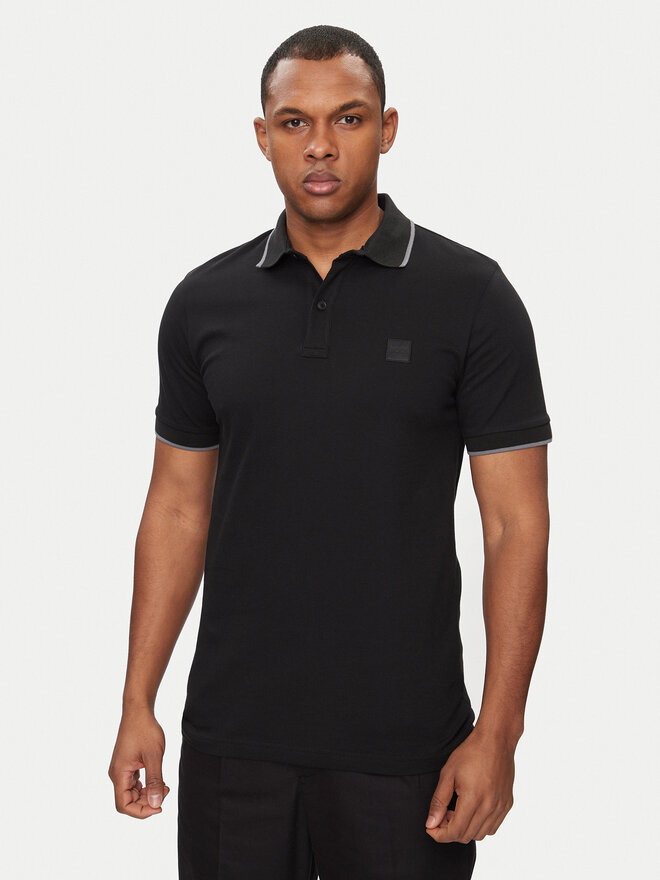 BOSS Boss Poloshirt Passertip 50507699 Schwarz Slim Fit