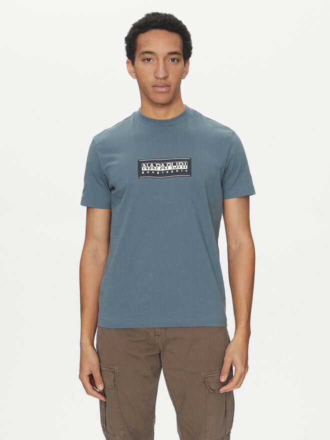 Napapijri Napapijri Majica S-box Logo NP0A4I3L Zelena Regular Fit