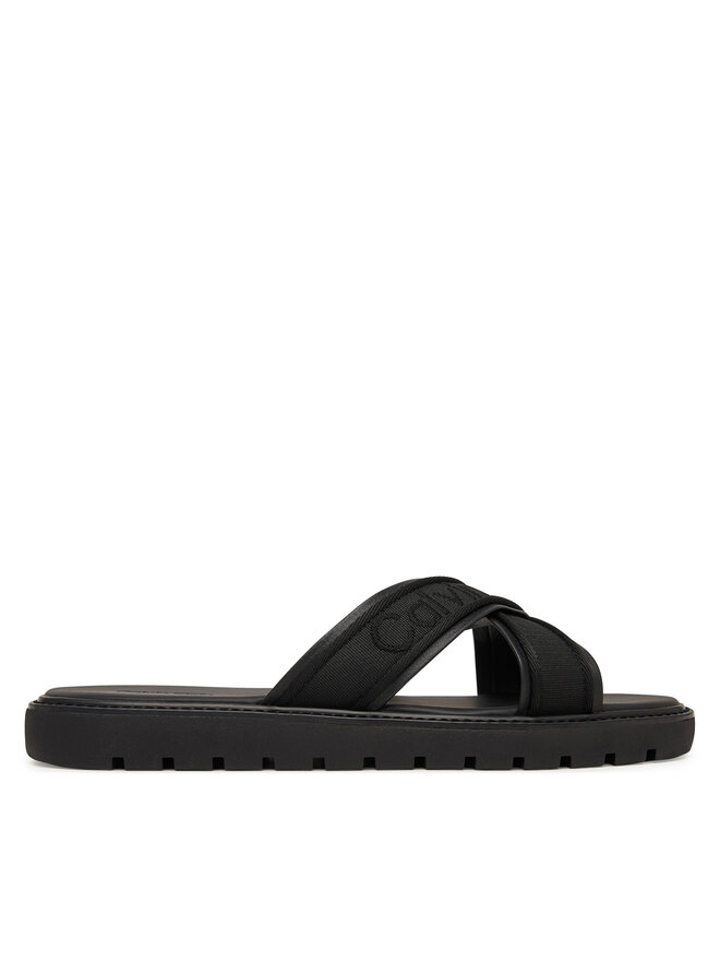 Calvin Klein Pantoletten Calvin Klein Sq Molded Sandal Xcross Wb HM0HM02101 Schwarz