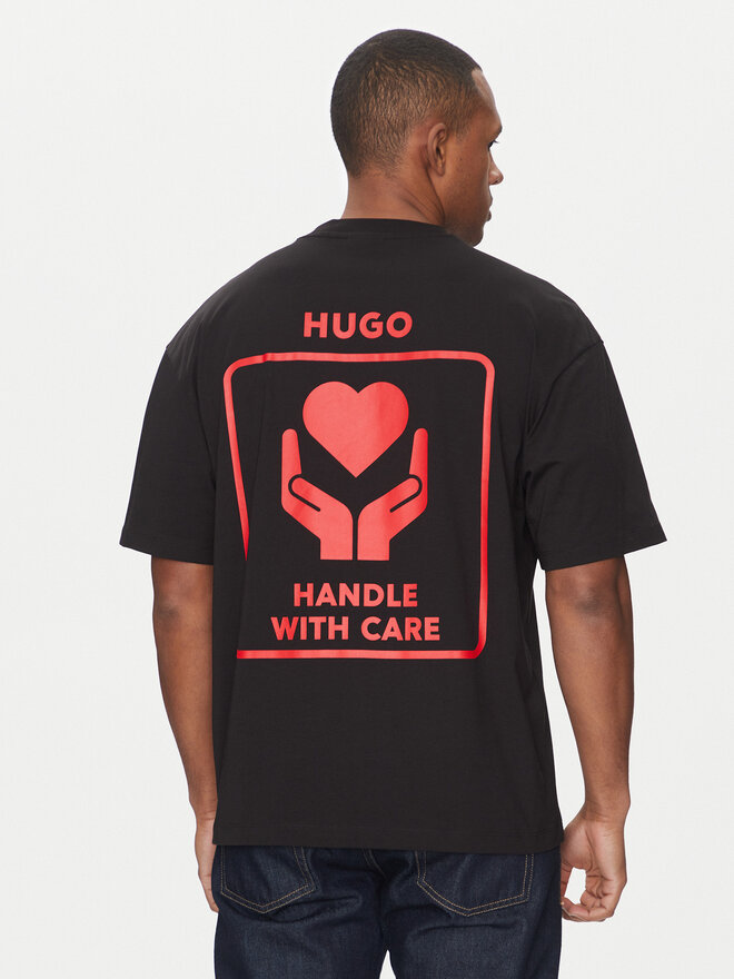 HUGO HUGO Camiseta Dewdam 50530557 Negro Relaxed Fit