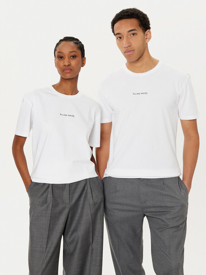 Filling Pieces Filling Pieces T-Shirt Unisex 7443400 Weiß Slim Fit