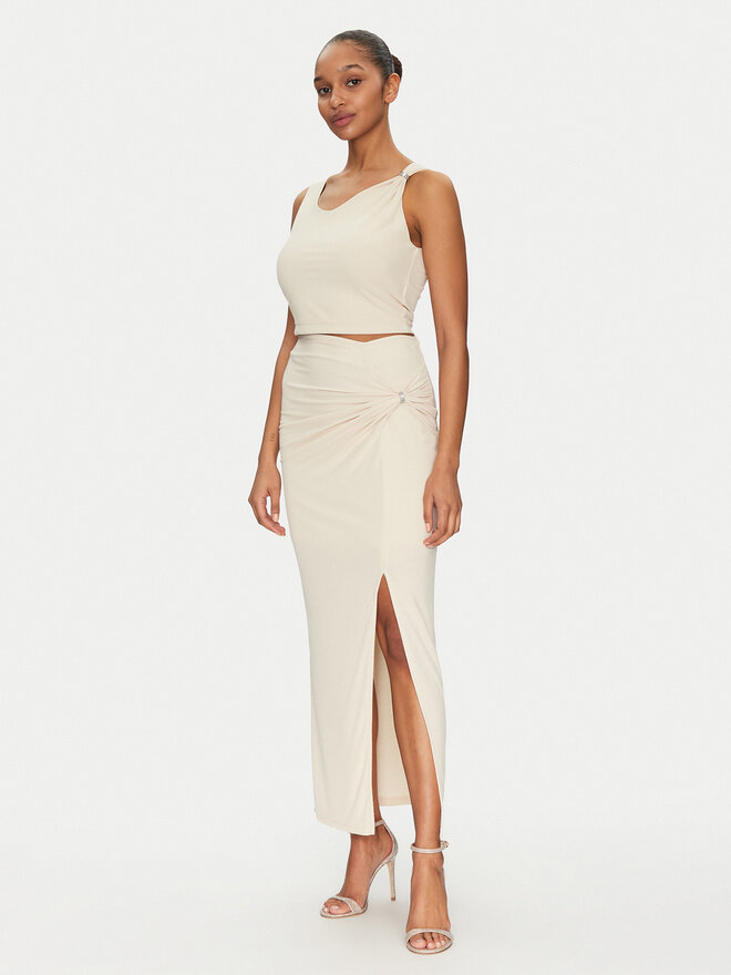 Guess Guess Τοπ W5GP22 KAQL2 Μπεζ Regular Fit