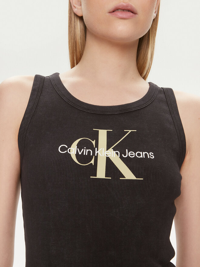 Calvin Klein Jeans Calvin Klein Jeans Top Archival Monologo J20J223160 Negro Slim Fit