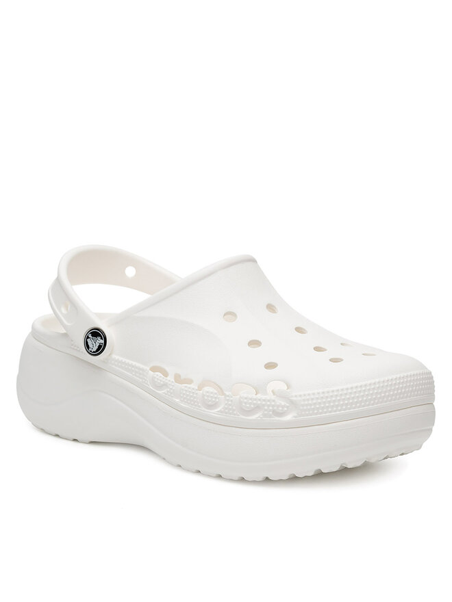 Crocs Παντόφλες Crocs BAYA PLATFORM CLOG 208186-100 Λευκό