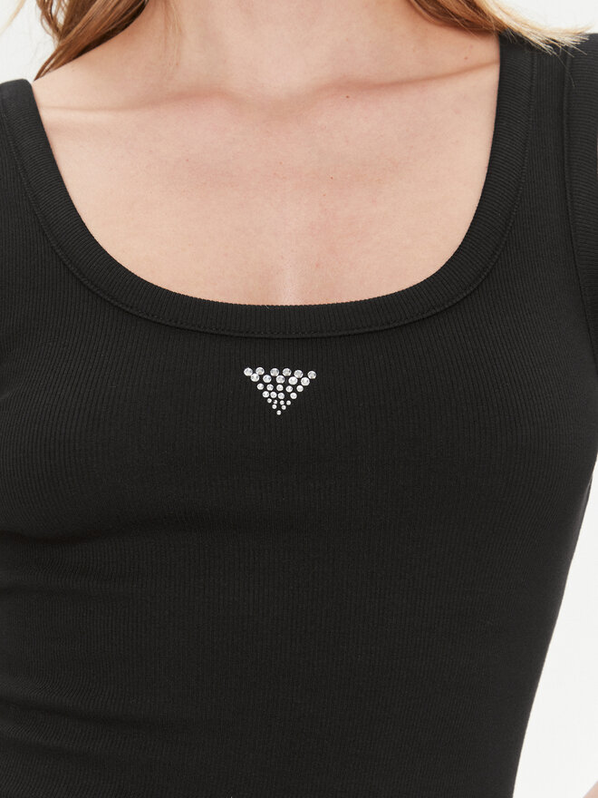 Guess Guess Marškinėliai W3YP68 KA0H1 Juoda Regular Fit