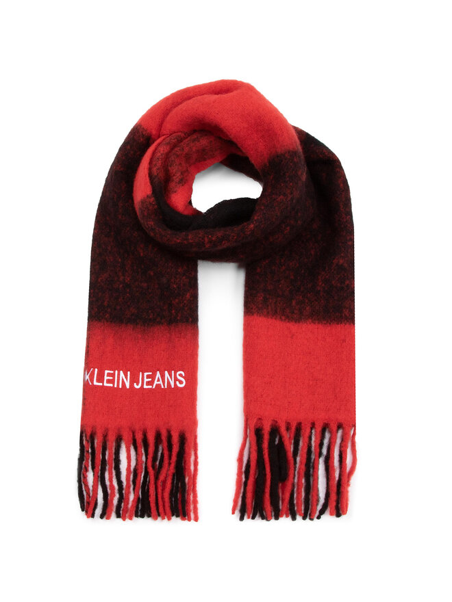 Calvin Klein Jeans Schal Calvin Klein Jeans J Buffalo Check Wool Scarf K50K505103 Rot