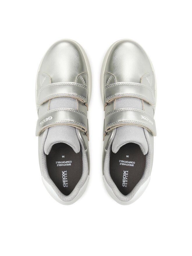Geox Sneakersy Geox J Eclyper Girl J45LRA 000NF C1007 D Srebrny