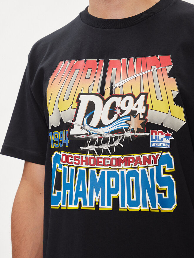 DC DC Marškinėliai 94 Champs Hss ADYZT05343 Juoda Regular Fit