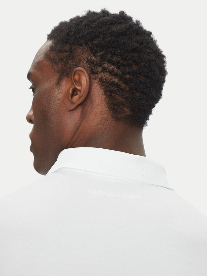 KARL LAGERFELD KARL LAGERFELD Polo marškinėliai 745750 500221 Balta Regular Fit