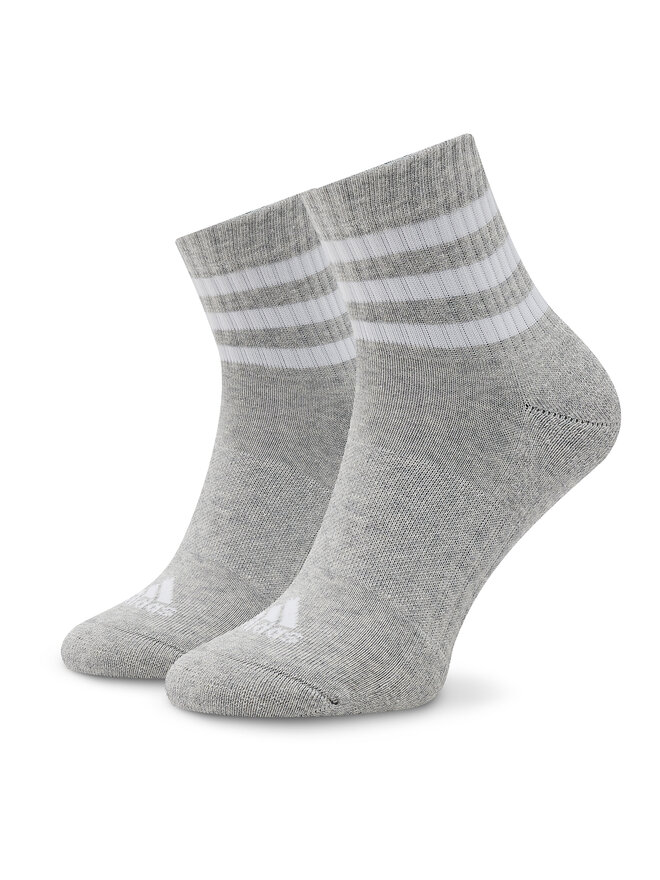adidas Calzini corti unisex adidas 3-Stripes Cushioned Sportswear Mid-Cut Socks 3 Pairs IC1318 Grigio
