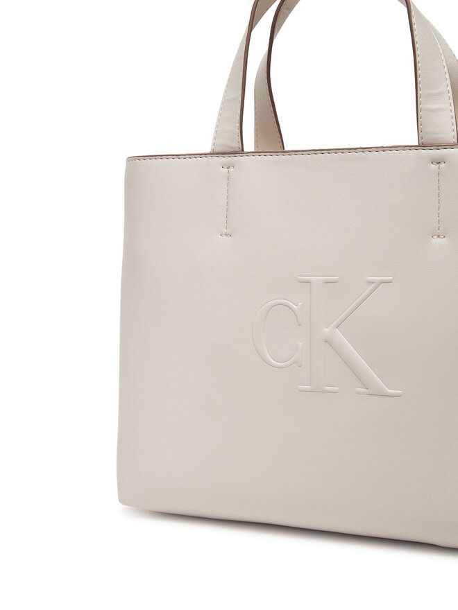 Calvin Klein Jeans Torebka Calvin Klein Jeans Sculpted Mini Ew Tote LV04K3111G Écru