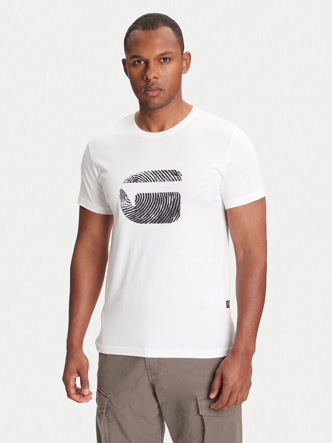 G-Star Raw G-Star Raw T-Shirt Finger Print Burger D26041-C506 Weiß Regular Fit