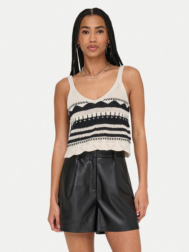 ONLY ONLY Τοπ Merida 15344404 Μαύρο Regular Fit