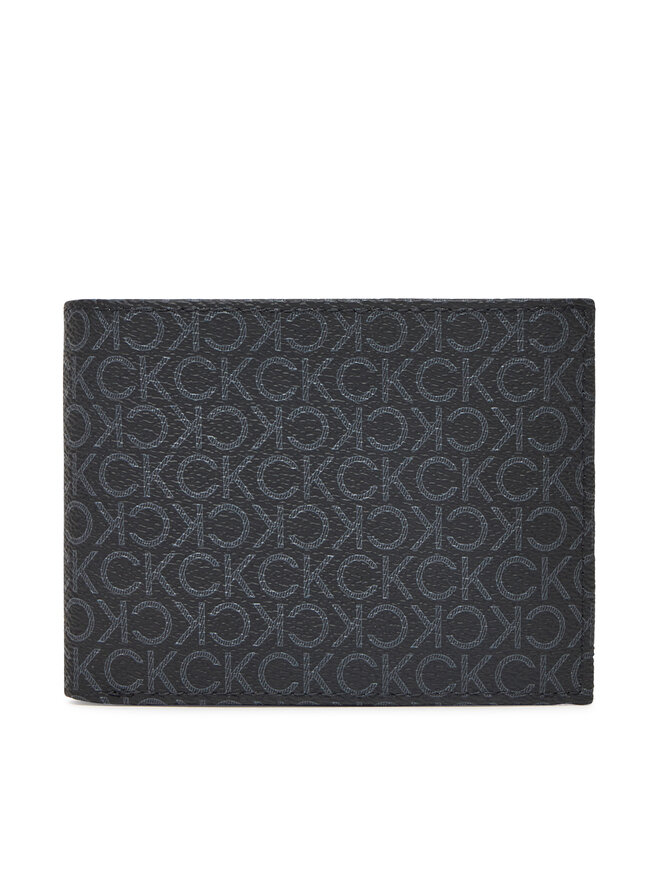 Calvin Klein Pánska peňaženka Calvin Klein Classic Mono Trifold 10Cc W/Coin K50K512855 Čierna
