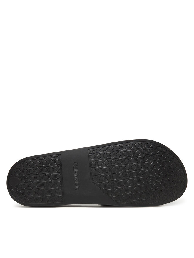 Calvin Klein Šľapky Calvin Klein Pool Slide Double T HM0HM01752 Čierna