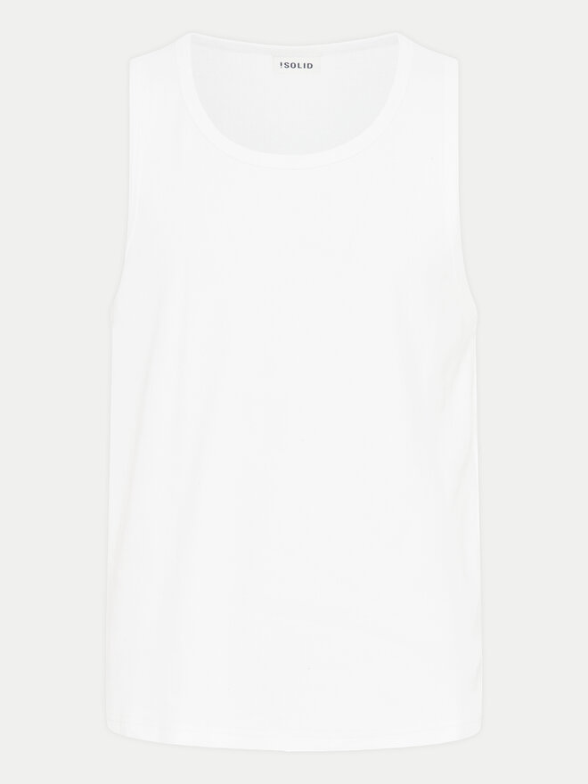 Solid Solid Tank top 21108248 Λευκό Regular Fit